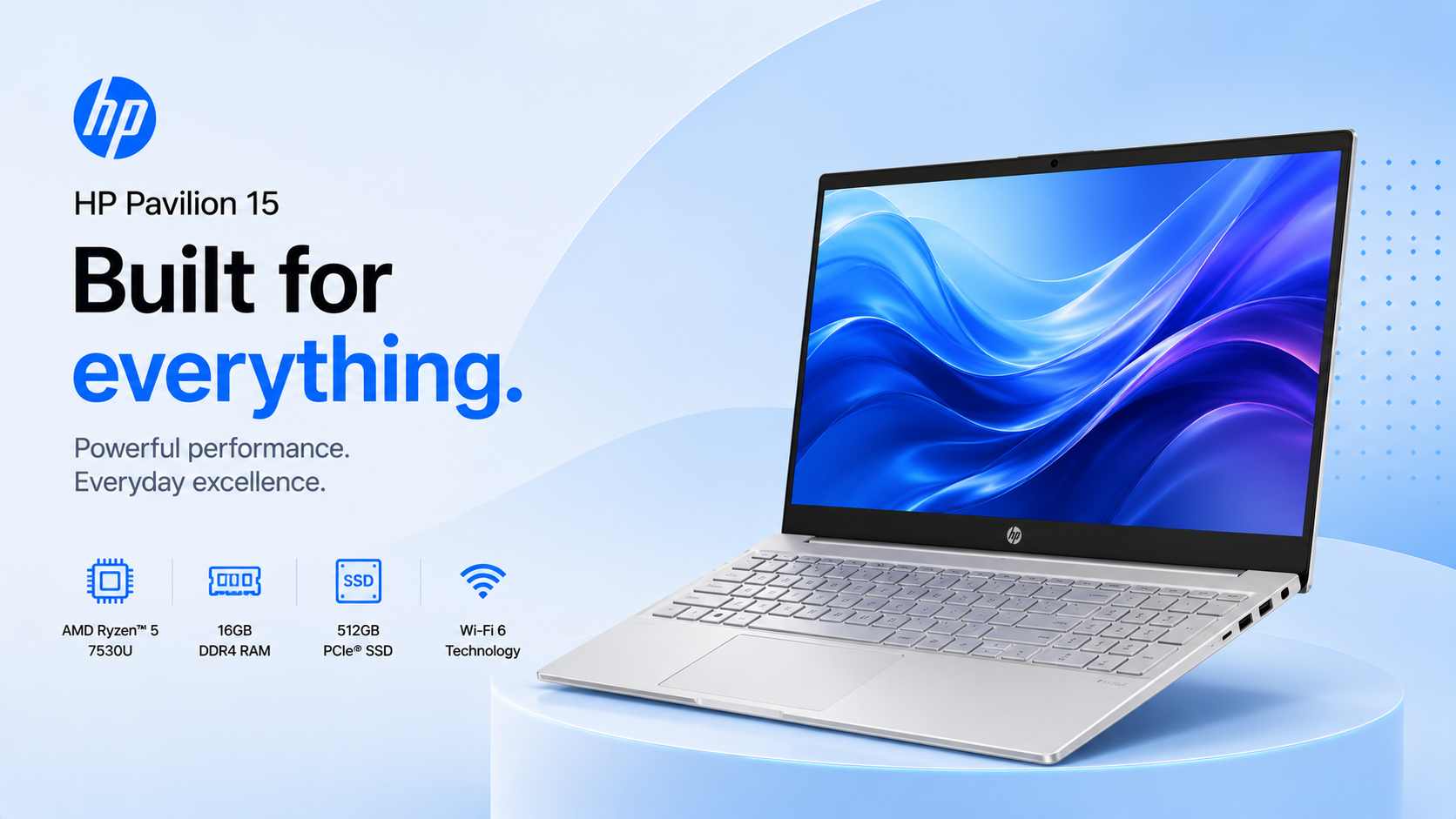 HP Pavilion 15 promotional banner