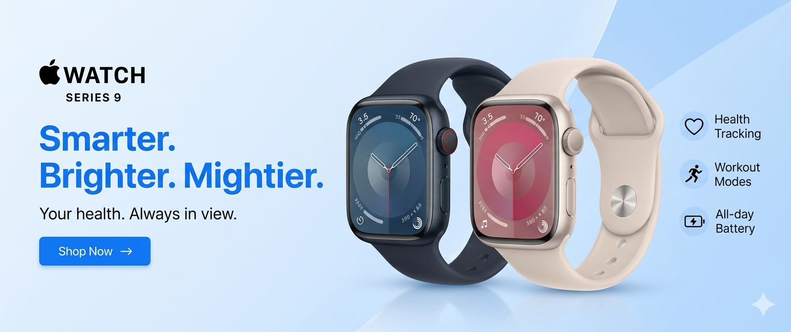 Apple Watch Series 9 promotional banner